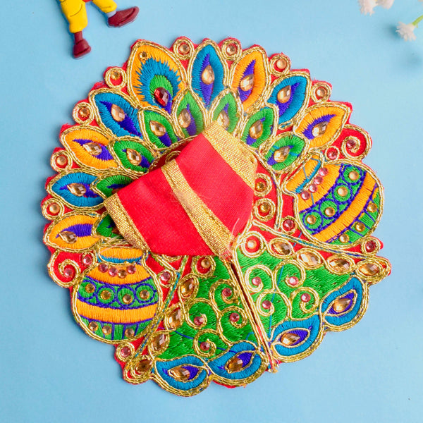 Colourful Matka & Leaf Embroidered Laddu Gopal Dress (Assorted)