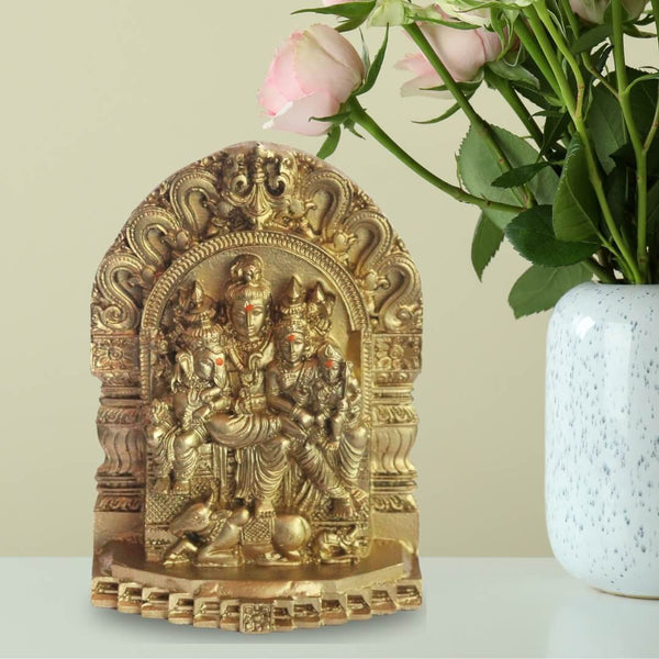 POLYMARBLE SHIVA PARIVAR IDOL - 14 CM HEIGHT