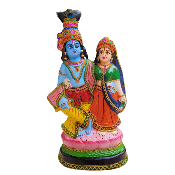 RADHAKRISHNA IDOL IN FIBRE- 60 CM HEIGHT