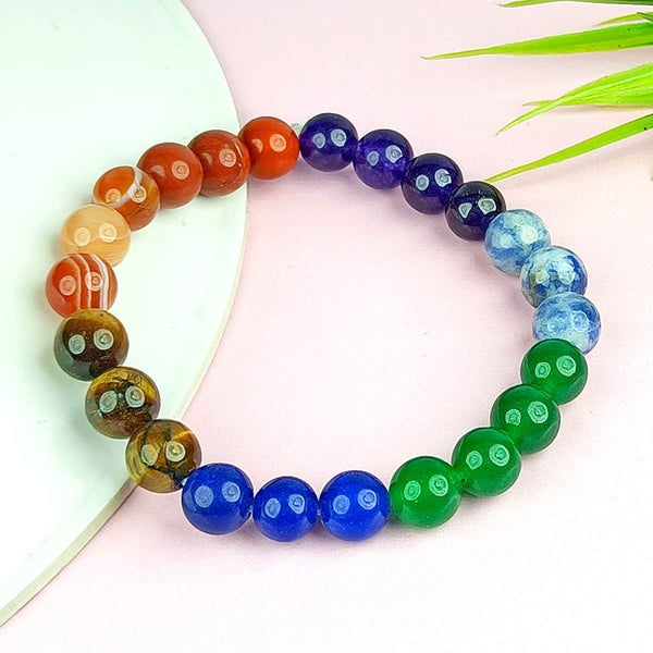Authentic 7 Chakra Bracelet for Reiki Healing – 8 MM Beads