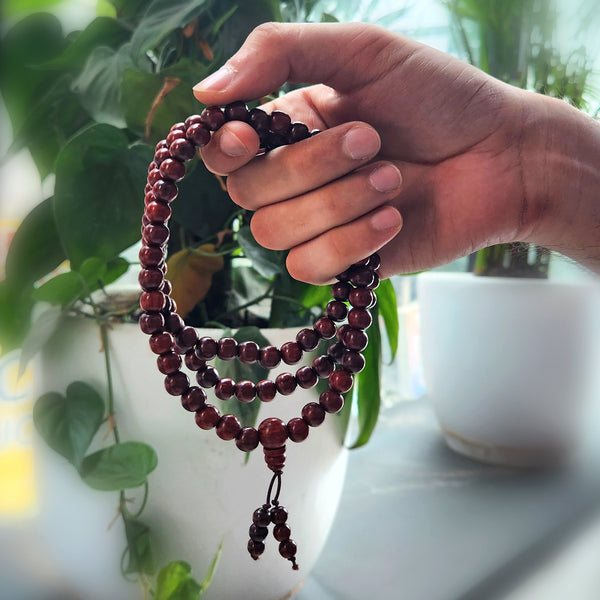 Certified 100% Original Authentic Pure Red Sandalwood Jap Mala (Andhra Pradesh)