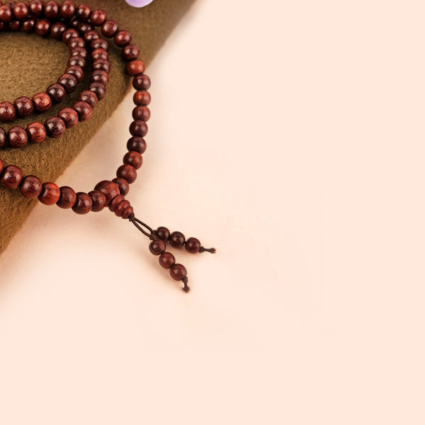 Certified 100% Original Authentic Pure Red Sandalwood Jap Mala (Andhra Pradesh)