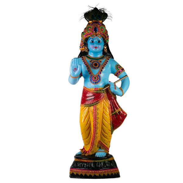 BLESSING KRISHNA IDOL IN FIBRE - 93 CM HEIGHT
