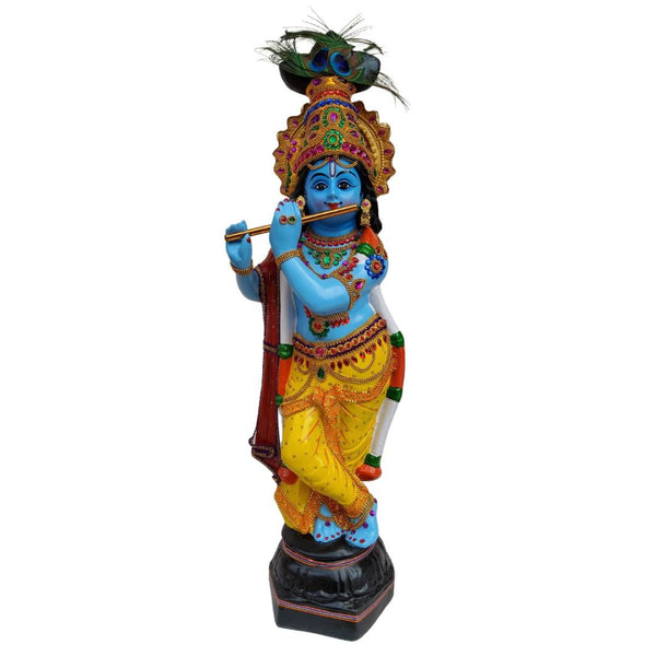 LORD KRISHNA IDOL IN FIBRE-80 CM HEIGHT