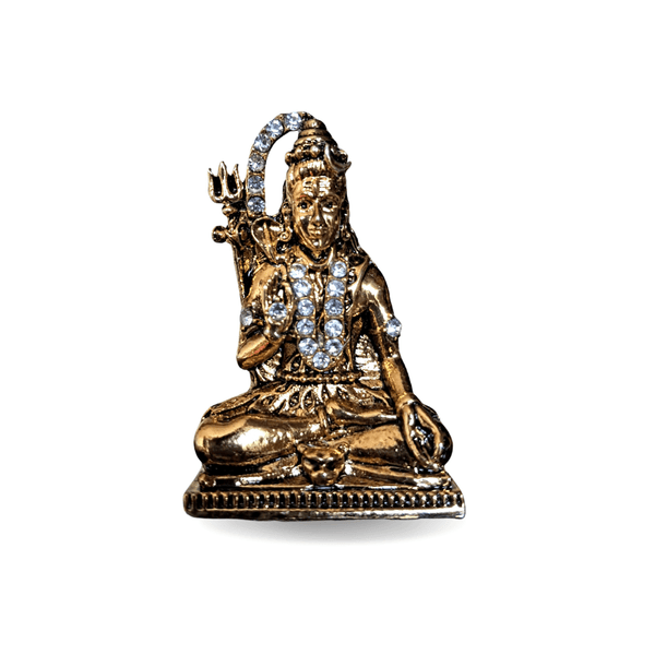 METAL LORD SHIVA IDOL FOR CAR DASHBOARD AND POOJA ROOM - 5 CM HEIGHT