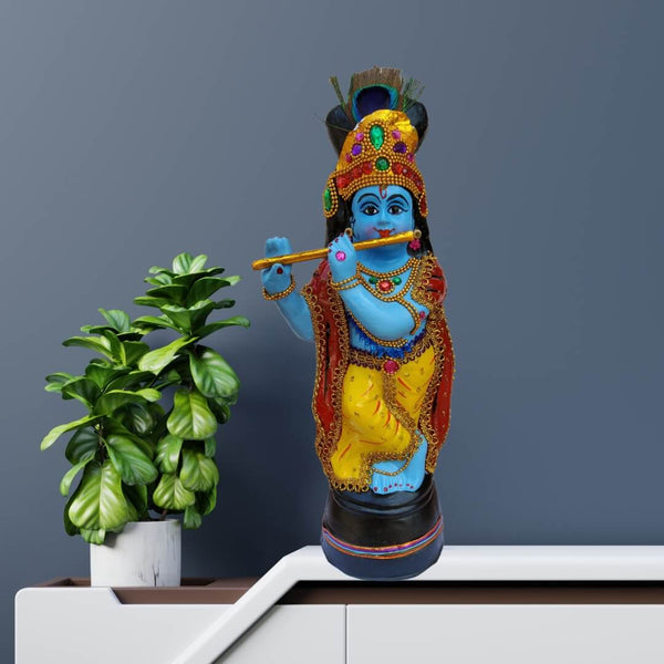 SREE KRISHNA STATUE IN FIBRE- 35 CM HEIGHT
