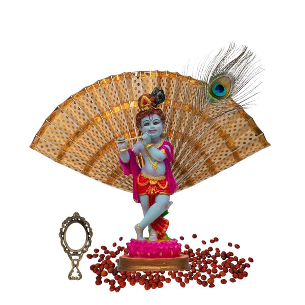 VISHU KANI KIT WITH POLYMARBLE KRISHNA - 8 INCHES